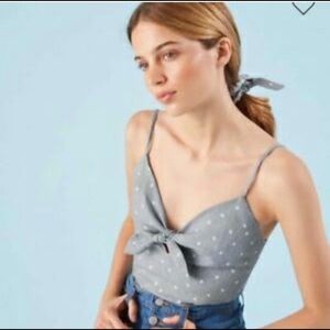 Reformation 100% Linen polka tank